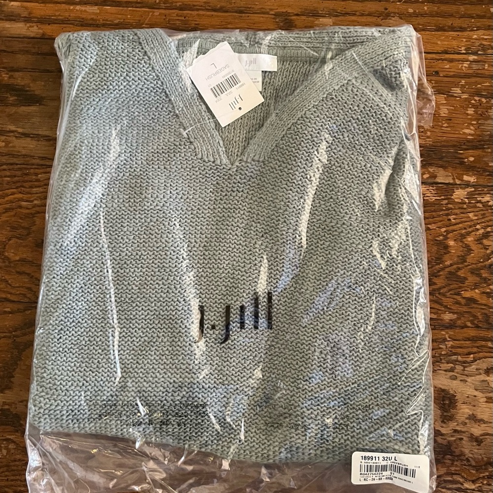 J. Jill Women's Soft Blue and Sage Knit sleeveless Sweaters. - Picture 4 of 5
